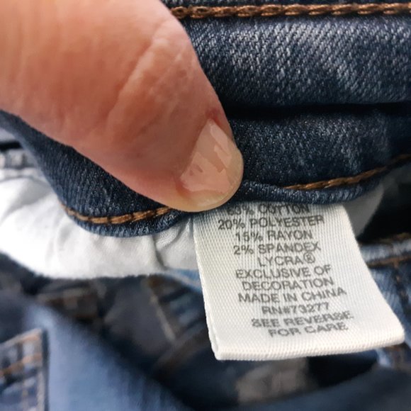 MUDD Jeans Juniors Size 5 FLX Stretch High Rise Jean Legging Distressed Denim - Picture 6 of 10